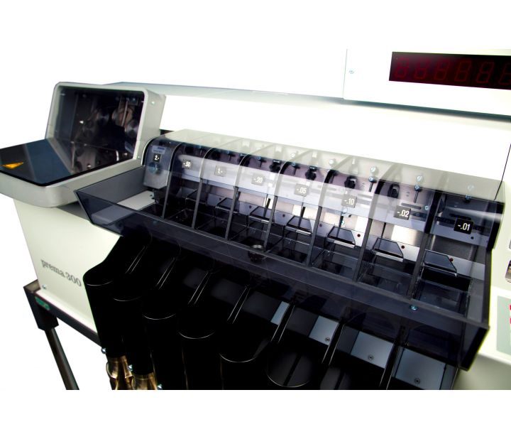 Prema 300 F SE Stop Counter, Sorter and Packaging Machine Close Perspective Prema 300 F SE Stop Counter, Sorter and Packaging Machine Close Perspective