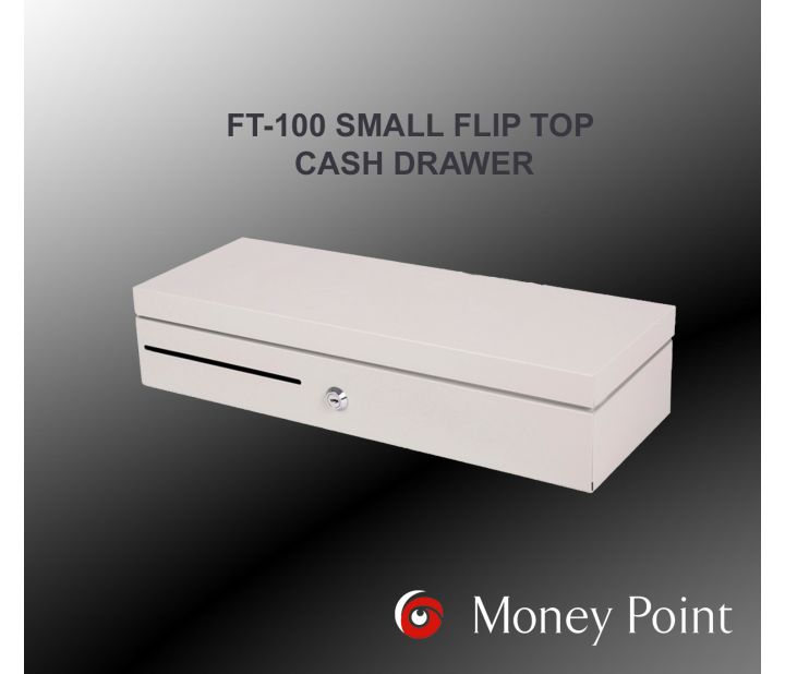 FT-100 SMALL FLIP TOP CASH DRAWER WHITE MONEY POINT IRELAND FT-100 SMALL FLIP TOP CASH DRAWER WHITE MONEY POINT IRELAND